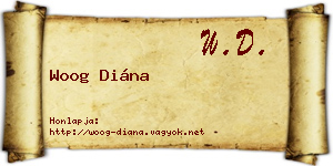 Woog Diána névjegykártya